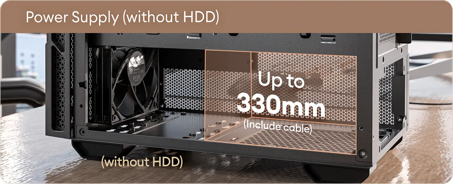 Removable HDD Cage and Power Supply Compatibility
1