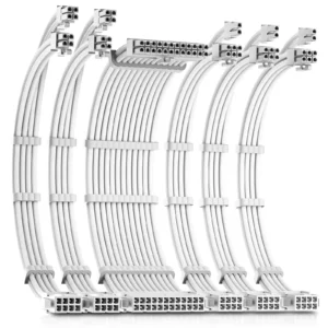 PSU Cable Extension 6 Pack (with 2 EPS & 3 Pcie Cables) White