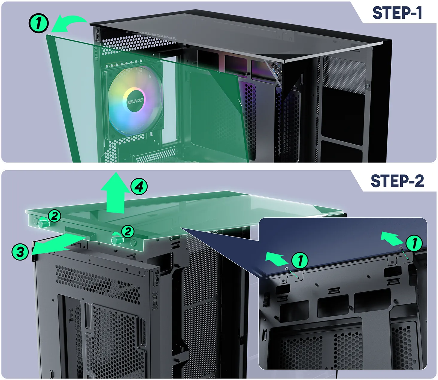 Step-by-Step Guide for Top Glass Removal
 1