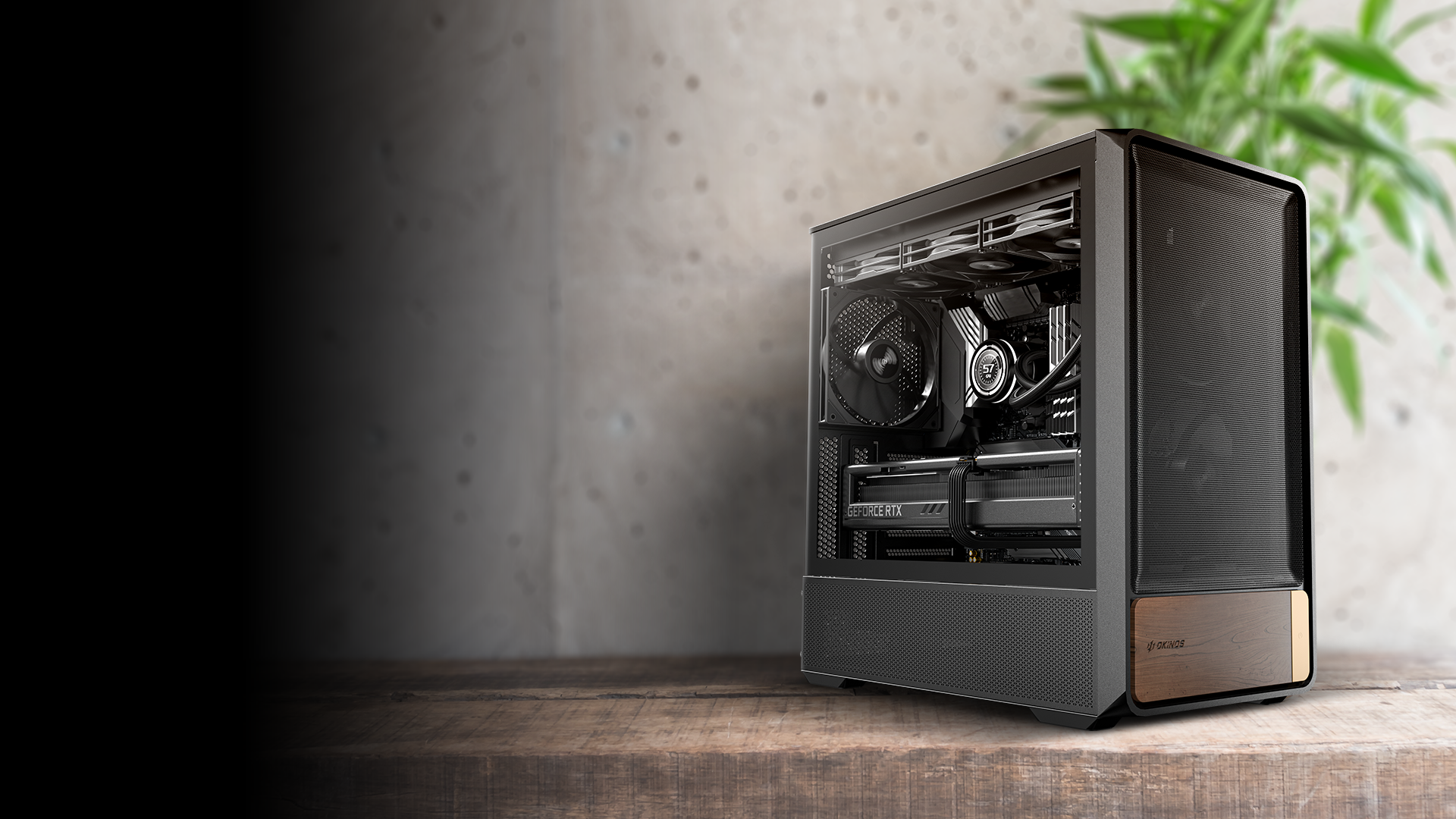 An example of a computer with an air cooling system.